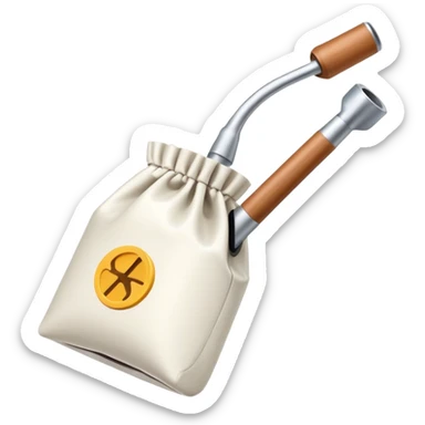 Slingshot shooting a nicotine pouch sticker