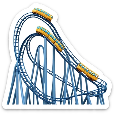 Roller coaster stock market sticker