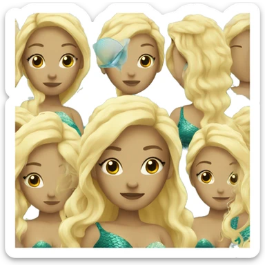 blonde mermaid  sticker