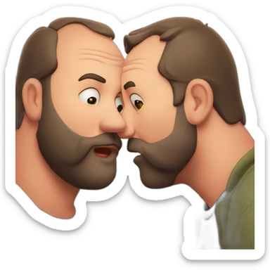 tom segura kissing bert kreischer sticker