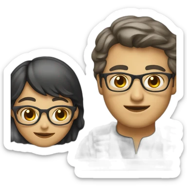 Male and female movie director sticker