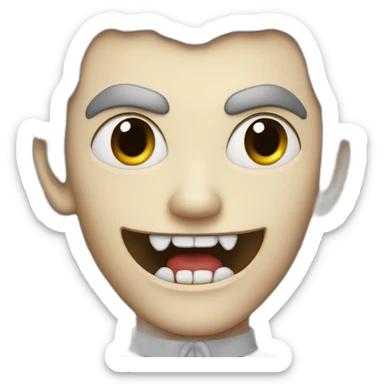 Chat mignon avec Dracula sticker