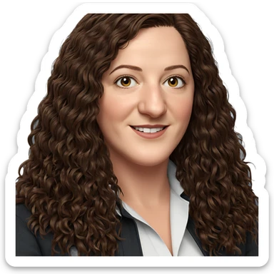 smiling girl with brown hair sticker