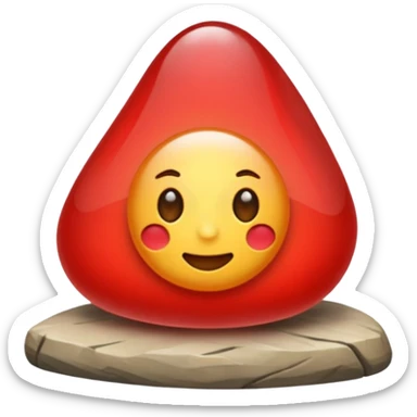 Emoji una piedra rubi  sticker