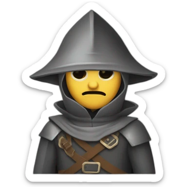 medieval evil spy in the act of infiltrating sticker