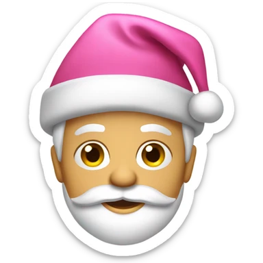Santa with pink hat sticker