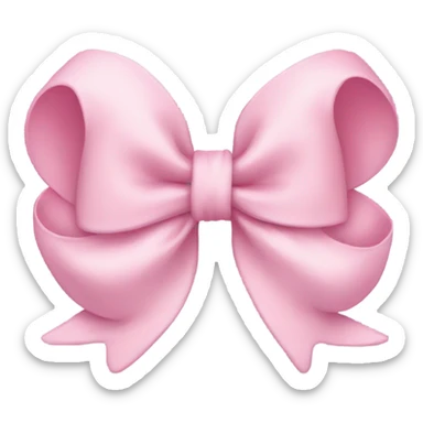 Pastel pink bow sticker