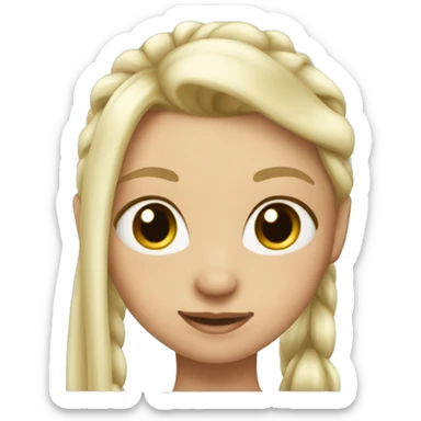 Platinum blonde ponytail girl  sticker