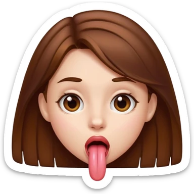 girl with her tongue out sticker
