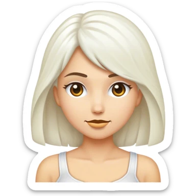 femme agée cheveux blanc sticker