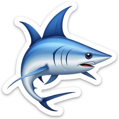 Swordfish with pointed nose sticker