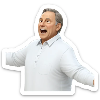 old man in white shirt sticker