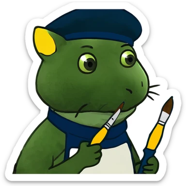 German cat artist sticker