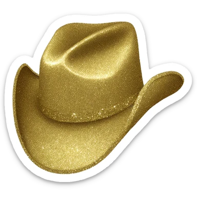 glitter cowboy hat sticker