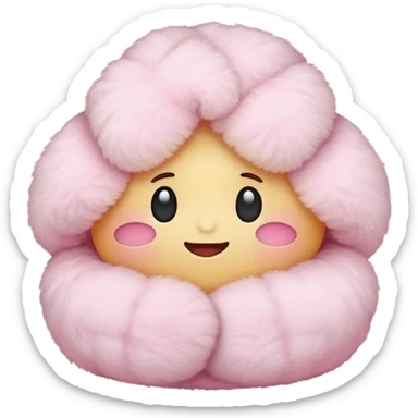 Pink cozy emoji sticker