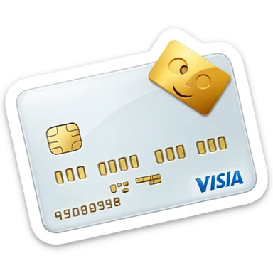 Credit card with chip sticker