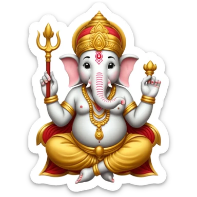 a ganesh sticker classic out lines and peancle art sticker