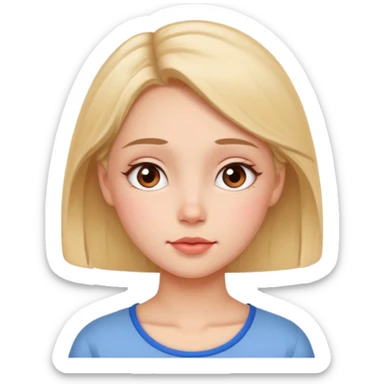 A beautiful girl who have crush on her teacher sticker