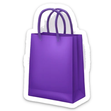 purple shopping bag sticker