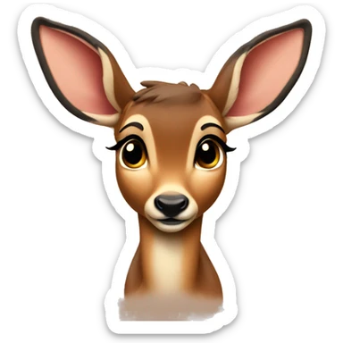 Front profile of a Bambi with bow sticker