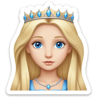 A long blonde haired blue eyed princess  sticker