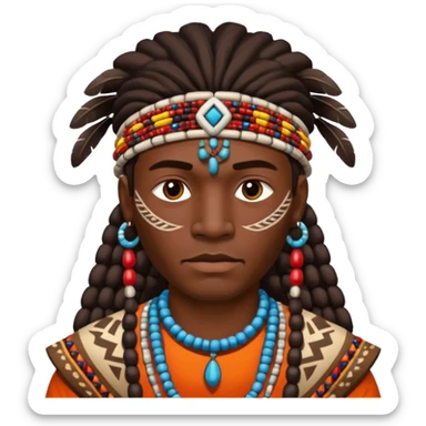 tribal man sticker