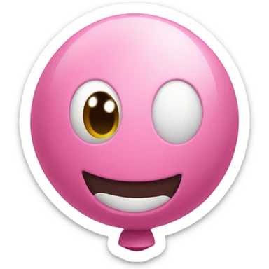 Globo rosado en forma de número 13 sticker