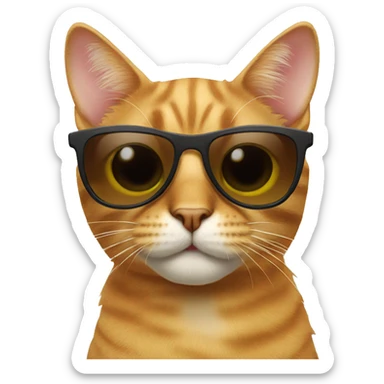 Cat with sunglasses sticker