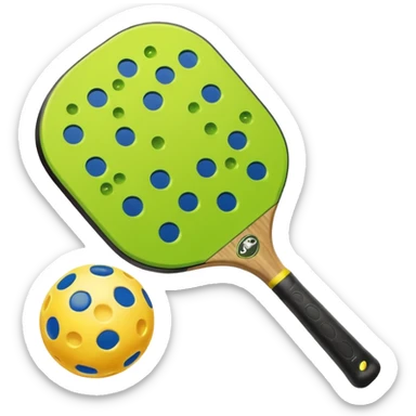 One Pickleball paddle and ball sticker