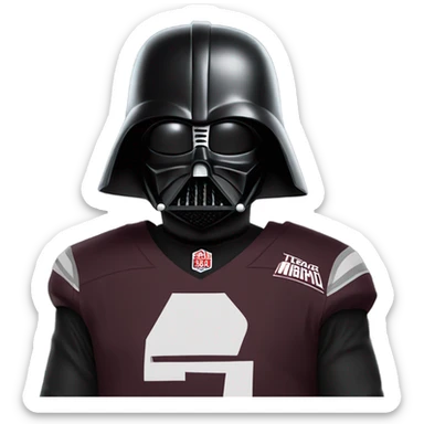 Darth Vader with a Johnny manziel Texas a&m jersey sticker
