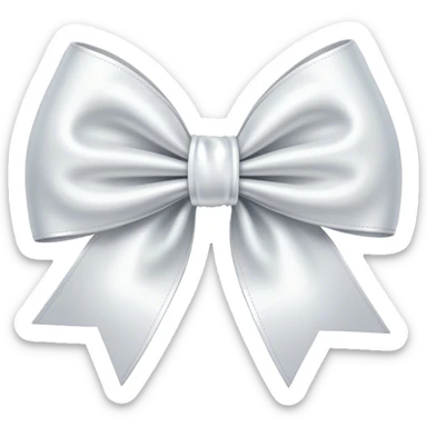white satin bow sticker