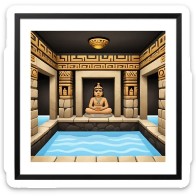 aztec public bath sticker
