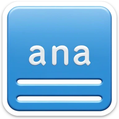 Text 'ANA' on Signboard sticker