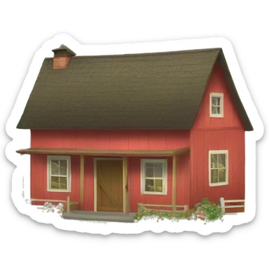 small farm house sticker