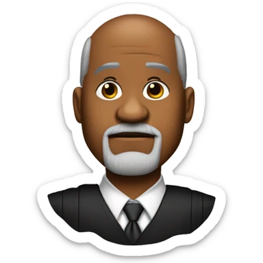 Uncle phil of fresh prince of bell air as a judge giving a guilty verdict sticker