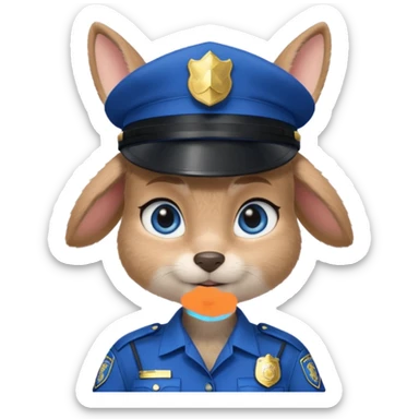 Judy Hopps from the Zootopia Disney movie sticker