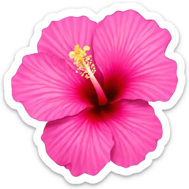 pink hibiscus sticker