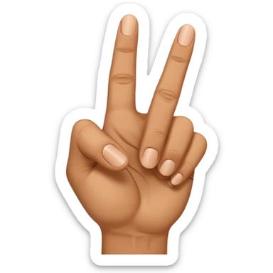 Now bend the middle finger only sticker