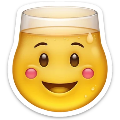 Drunk emoji yellow sticker