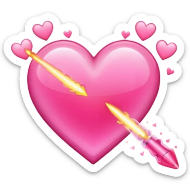 shooting hearts instead of stars sticker