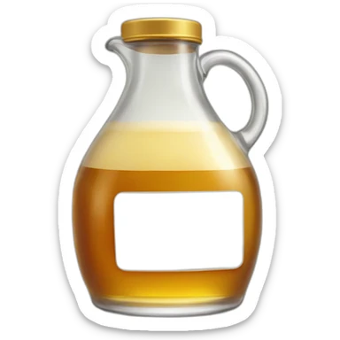 Glass jug of golden syrup sticker