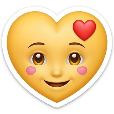 🫠 with hearts around it sticker