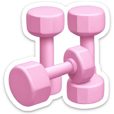 Two light pink dumbbells  sticker