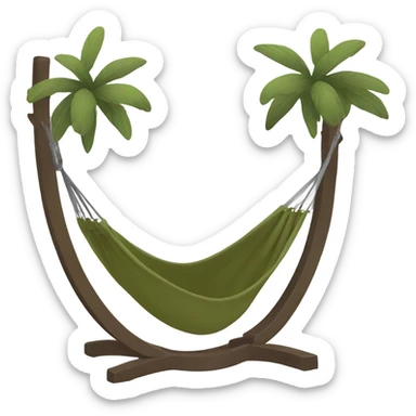 Olive green outdoor hammock sticker