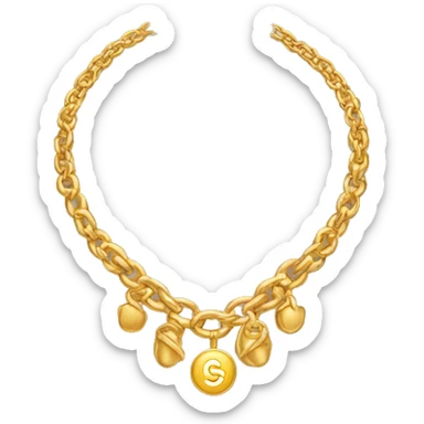 Gold necklace  sticker