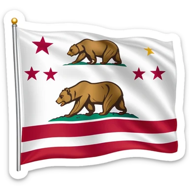Flag of california sticker