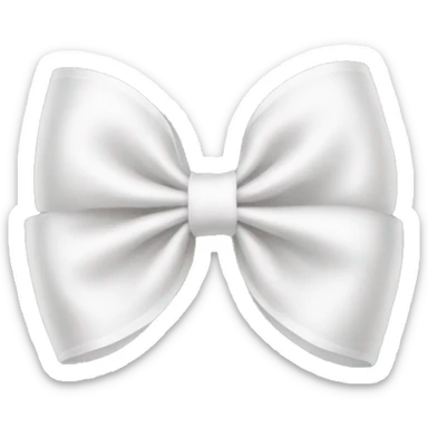 White bow sticker