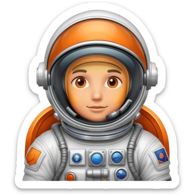 cosmonaut in space suit sticker