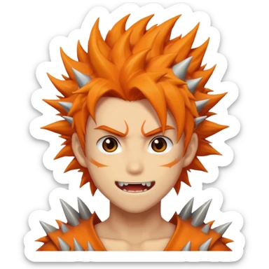 Anime Dragon Human Orange He/Him sticker