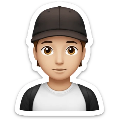 Creme un emoji con gorra hacia tras como cholo sticker